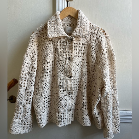 Sold / Holzweiler Bridget crochet jacket in ecru - Picture 8 of 13